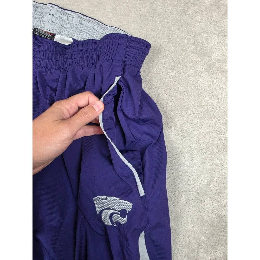 Vintage Nike Track Pants Men XL Kansas State Wildcats Clima-FIT Ankle Zip Y2K